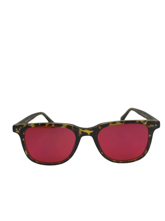 Blue light Glasses/Tortoiseshell frames- Red Lens/